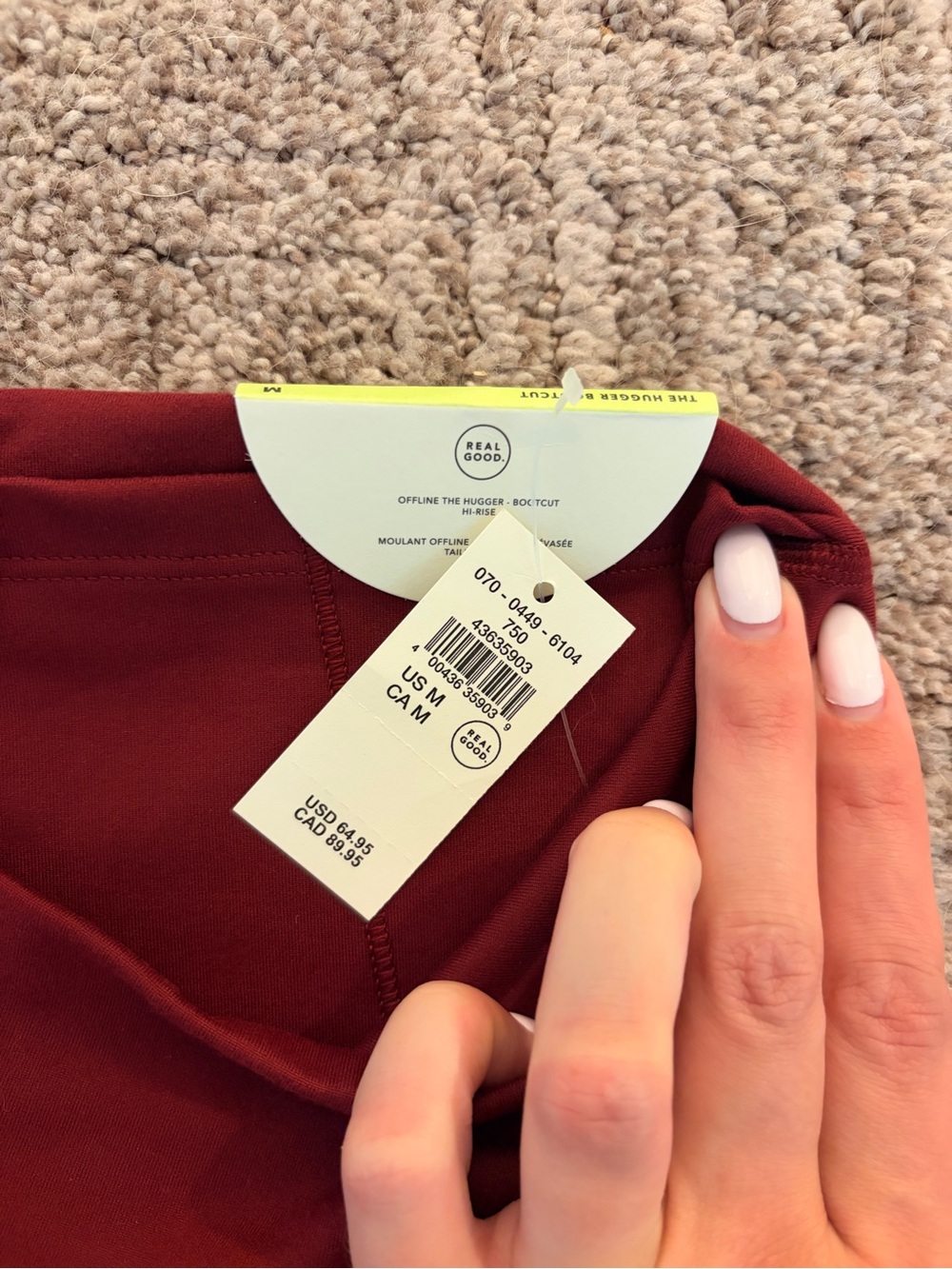 aerie Burgundy Flared Leggings - Picture 3 of 6